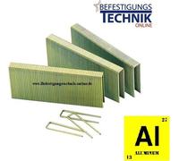 Agrafes 92 22mm Aluminium Prebena H 3GP-H40 Bostitch SL5035 SB156SL SL1838BC SB-Caps KL-22 6,2M
