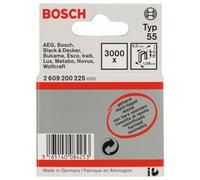 Agrafes à dos étroit type 55, résinées, 6 x 1,08 x 16 mm, lot de 3000 Bosch 2609200225