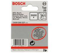 Agrafes à dos étroit type 55, résinées, 6 x 1,08 x 23 mm, lot de 3000 Bosch 2609200227