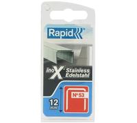 Agrafes acier inoxydable RAPID - Fil fin - N°53/12 mm