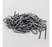 Agrafes Aquagart 5 kg I Boucles métalliques pour fixer la clôture en treillis métallique aux poteaux en bois I Clous en U galvanisés robustes et épais (env. 1400 pièces)