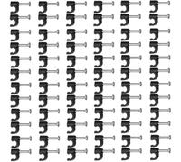 Agrafes de Câble Noires à Clou Acier, 4 à 8mm, Lot Assorti | PE et Acier, Fixation Facile pour Fil et Câble, Isolation, Résistance à Compression