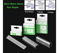 Agrafes en forme de U/T/porte, 1000 pièces, clous Brad 8/10/12mm pour meubles, tapisserie, agrafeuse 3 en 1, accessoires de Machine U Shape-12mm