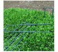 Agrafes fixsol métal plastifié vert 3.5 x 17 cm - lot de 10