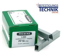 Agrafes galvanisées 11/16mm pour Prebena PF016CNK DNPF16 KL-35