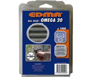 Agrafes Omega 20 Edma Agrafes Omega 20 Galvanisées Plastifiées Grises - Edma