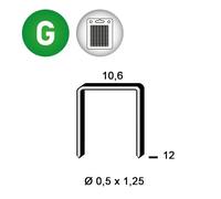 Agrafes PF-12 galva - Blister 1440 pièces - 6PF121BL