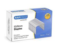 Agrafes - RAPESCO - 53/8mm - 8 mm - Galvanisées - Boîte 5000 compatibles Arrow & Stanley