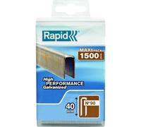 Agrafes RAPID 90/40mm, Galvanisées, Boîte de 1500, Type A, Pour Agrafeuse Pneumatique