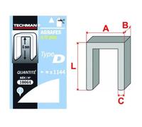 Agrafes Type D 12 mm Arrow - Outifrance - Pack de 5000