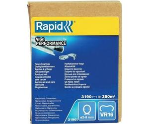 Agrafes VR16 galvanisées RAPID, 2-8mm fils de clôture, 3190 pièces, Acier galvanisé, Compatible FP20 FP216