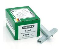 Prebena Agrafes VX06 CNK galvanisées 6,0 mm pour AEG BeA Bosch Novus – 6000 pièces