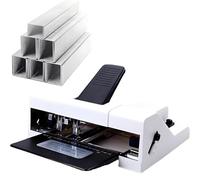 Agrafeuse à double tête, agrafeuse de bureau robuste avec 10 boîtes d'agrafes, couture centrale pour papier A3/A4, capacité de 50 feuilles, sans bourrage pour bureau