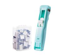 Agrafeuse à pince à pousser - Distributeur de pince compacte, appareil de rangement portable de trombones, fermeture de document facile à presser, accessoire d'organisation pour la maison