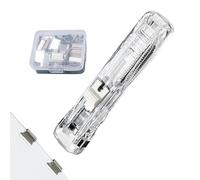 Agrafeuse à pince pour classeur - Mini agrafeuse à pousser 1,6 x 2,3 cm, utilisations larges | Attache de serrage de fichier d'une capacité de 45 feuilles en acier inoxydable avec 50 recharges métalli