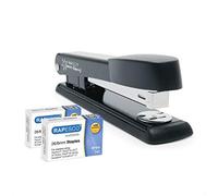 Rapesco Agrafeuse 1602 Germ‑Savvy Marlin – Antibactérien, 2000 agrafes 26/6 mm – Noir