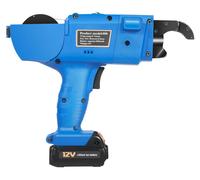 Agrafeuse automatique pour armatures - Outil à batterie - 12 V - Pour Ø 8–34 mm - 2 batteries au lithium - Avec mallette de transport - Bleu