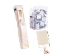 Agrafeuse avec pince pressive,Extracteur de serrage compact,Agrafeuse manuelle avec fonction de poussée - pour l'organisation des étudiants de bureau à domicile