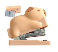 Agrafeuse Capybara mignonne, portable et compacte pour bureau et école, design amusant de dessin animé Capybara, fournitures de bureau pour enfants, étudiants, enseignants, petite agrafeuse pratique
