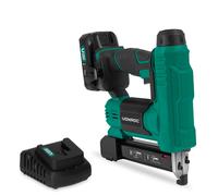 VONROC Agrafeuse Cloueuse Sans Fil 20V - Batterie et Chargeur Inclus - 2000 Fixations - 30 Coups/min - Fonction 2-en-1 Clous et Agrafes - LED Intégrée, Percussion Réglable - Softgrip, Polyvalence