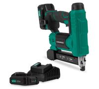 VONROC Agrafeuse Cloueuse Sans Fil 20V - 2 Batteries, 1000 Pièces d'Agrafes 20mm et 25mm, Chargeur Inclus - Taux Percussion 30 Clous/Agrafes par Minute - LED intégrée, Percussion Réglable
