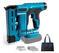 Agrafeuse Cloueuse Electrique sans fil pour Makita 18V, Cloueur électrique 2 en 1 avec 1000 clous et 1000 agrafes pour la rénovation domiciliaire et le travail du bois