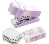 Agrafeuse de griffe de chat petite : mini soutien-gorge en papier, outil compact pour bureau et école, corps en ABS durable avec action de douce | Agrafeuse de u studio