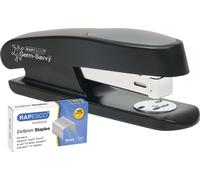Agrafeuse Eco Sting Ray avec agrafes noir Paquet de 12 pièces