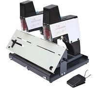 Agrafeuse électrique automatique avec pédale, épaisseur réglable de 1 à 9 niveaux, machine à relier rapide pour la maison, l'école, le bureau, les affaires, double tête