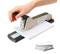 Agrafeuse longue portée pour reliure efficace de livrets et documents de bureau, profondeur réglable et plaque rotative pour une utilisation polyvalente