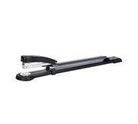 Agrafeuse Manuelle de Bureau à Bras Long en Fer, Noire | Portable, Facile à Utiliser, pour École et Voyage, Finition Soignée, Agrafage Rapide