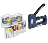 Agrafeuse manuelle MS4.1 - Coffret comprenant des agrafes, des agrafes de câble, des clous et des punaises