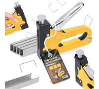 Agrafeuse Manuelle Pour Tapissier Et Construction 4-14 mm En Métal Polyvalent Pour Bois Et Carton Professionnelle Avec 1000x Agrafes Acier Inoxydable 6 mm 53A Durable Et Robuste