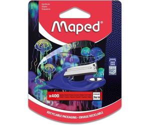 Agrafeuse - MAPED - DEEPSEA PARADISE - 15 feuilles - Mécanisme de chargement par le haut - Motif méduses