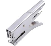 Agrafeuse métallique en fer, finition électroplaquée, prise en main facile type pince, pour bureau, maison et entrepôt, agrafeuse portable pour documents, 17,2 x 8,8 x 2,5 cm