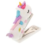 Agrafeuse Mini Décorative en Silicone pour Bureau École et Documents | Ressort Automatique, Forme Animale Mignonne, Rail Interne Fluide, Format Portable, Support Antidérapant, Acier Inoxydable