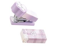 Agrafeuse motif chat - appareil léger portable - violet | Appareil léger et portable facile à presser pour une utilisation quotidienne à l'école, pour les tâches de reliure papier