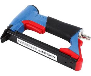 Agrafeuse pneumatique - Agrafeuse à air comprimé - Pression de service 4–6 bars - Chargeur de 125 agrafes - Agrafes de 4 à 16 mm, largeur de la couronne 12,8 mm - Raccord de 6 mm - Bleu