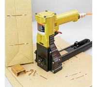 Agrafeuse pneumatique pour fermeture de carton, plage de clouage de 15 à 18 mm, profondeur et étanchéité réglables pour emballage en carton ondulé