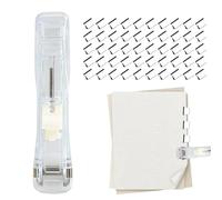 Agrafeuse portable à pince, facile à charger et à utiliser, 1 lot, réutilisable, mini agrafeuse à pousser, compacte et légère, pour documents, maison, école, bureau, voyage, salle de classe