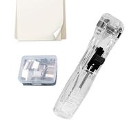 Agrafeuse portable - Capacité de 45 feuilles - Avec 50 recharges métalliques - Agrafeuse de table réutilisable - Pour enseignants, étudiants, bureau, école, maison, bricolage