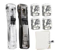 Agrafeuse portable compacte avec 200 clips réutilisables | agrafeuse à sertir | pour bureaux, écoles, salles de ureaux, hôpitaux, documents artistiques