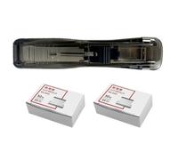 Agrafeuse sans Agrafe Noire pour Documents et Rapports au Bureau | Plastique et Fer, Organise les Papiers, Facile à Utiliser, pour École et Personnel Style Aléatoire