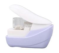 Agrafeuse sans agrafe, presse à main, agrafeuse à papier pour la maison, l'école, le bureau, capacité de reliure de 4 pages, agrafeuse compacte portable sans trou, violet