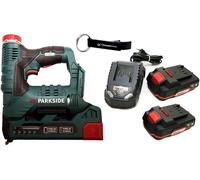 Agrafeuse sans fil PARKSIDE® 20 V PAT 20-Li / avec 2 batteries (2 Ah) et chargeur (2,4 A)