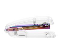 Agrafeuse Transparente Portable en Plastique pour Étudiants et Enseignants | Format Compact, Performance D’agrafage Stable, Retour Automatique du Ressort, Usage Maison et Bureau