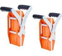 Agrafeuses à double levier, capacité de charge de 660 lbs, ensemble de 2 agrafeuses pour panneaux de granit avec revêtement en caoutchouc (0-2,36 Zoll), agrafeuses durables pour panneaux de contreplaq