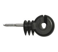 Agrarzone 500x isolateur annulaire avec Filetage Noir - pour Fil, cordelette, Fil et Ruban jusqu'à 12 mm - isolateurs Robustes pour clôture de pâture
