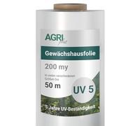 AGRI plus Film de Serre 4,5 x 5 m I Film de Jardin très Transparent indéchirable pour Couverture Outdoor I bâche de Protection résistante aux intempéries & UV 5 Ans I épais. Film 0,200 mm