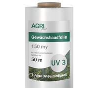 AGRI plus Film de Serre 4 x 25 m I Film de Jardin très Transparent & indéchirable pour Outdoor I bâche de Protection résistante aux intempéries & 3 Ans résistant aux UV I épais.=0,150 mm